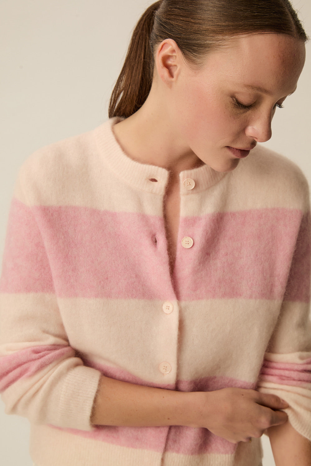 Gilet Domette Poudre/Rose