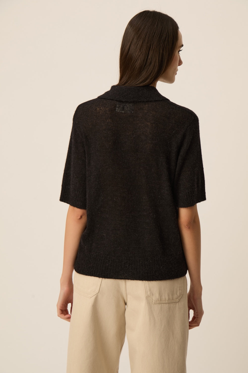 Pull manches courtes Cowboy Noir