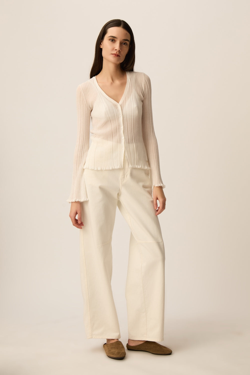 Top en maille Benita Ecru