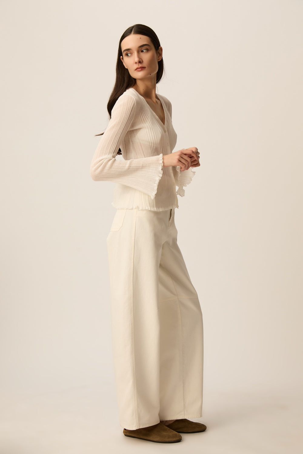Top en maille Benita Ecru
