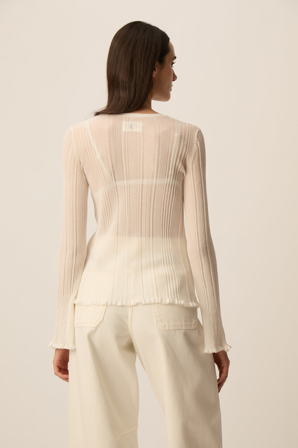 Top en maille Benita Ecru