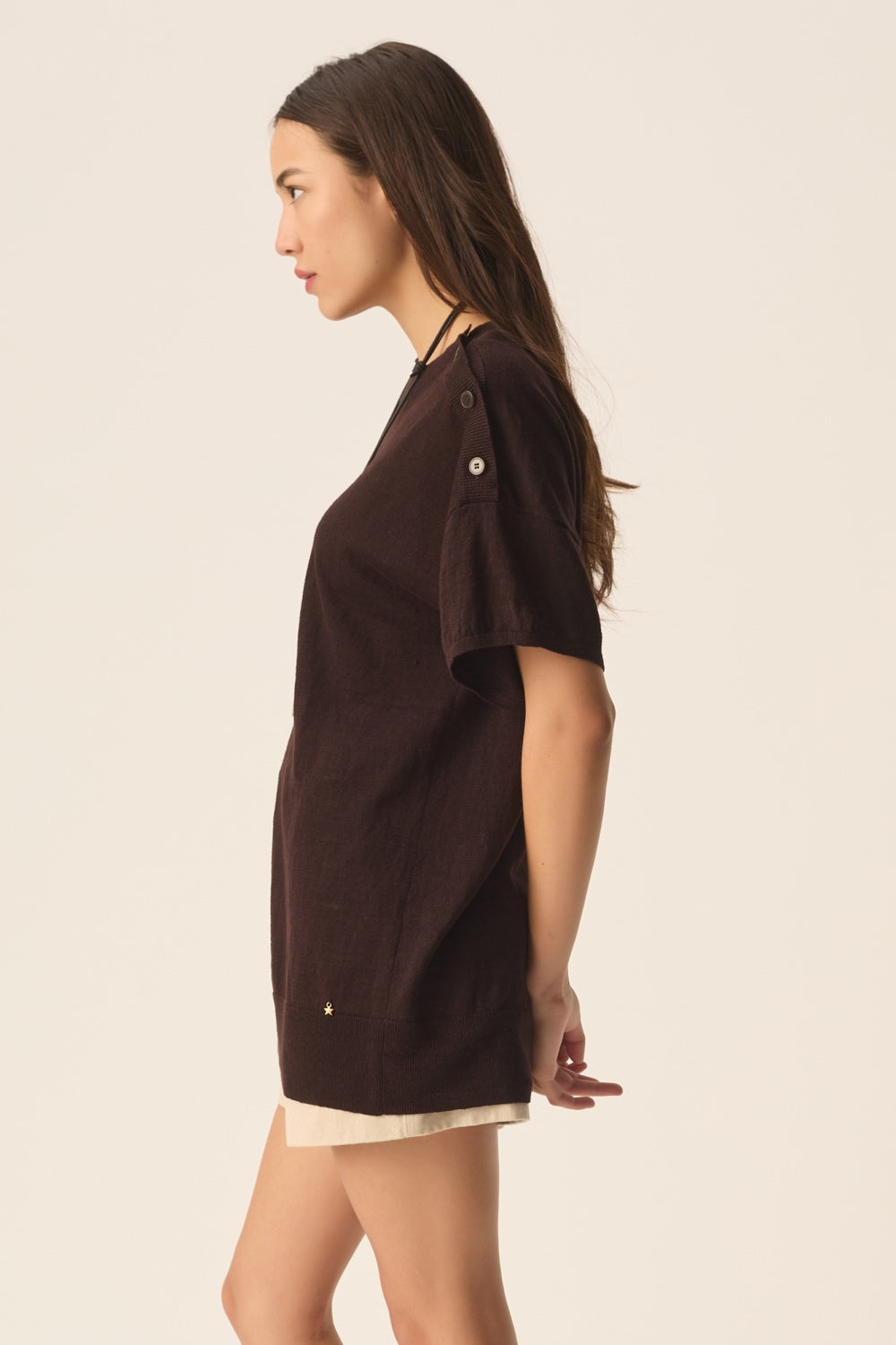 Pull manches  courtes Brownie Terre