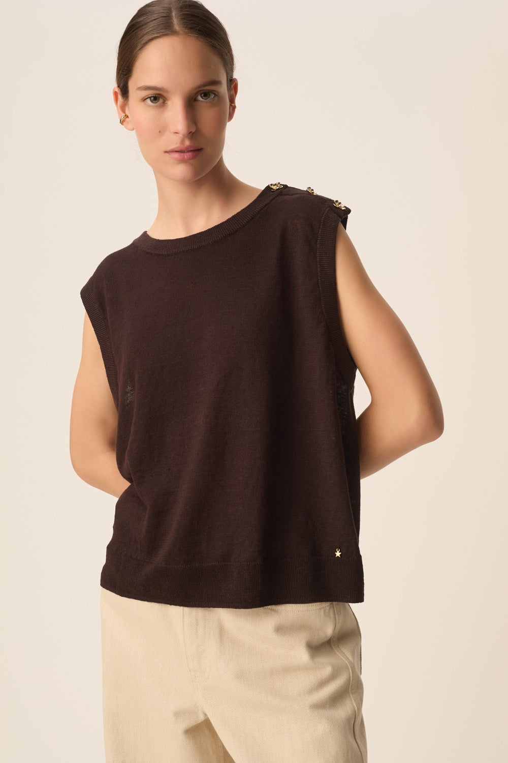 Pull sans manches Brazou Terre