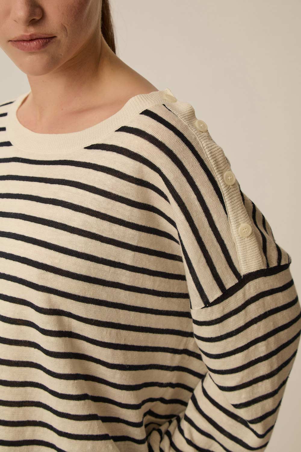 Jumper Brady Creme/Marine