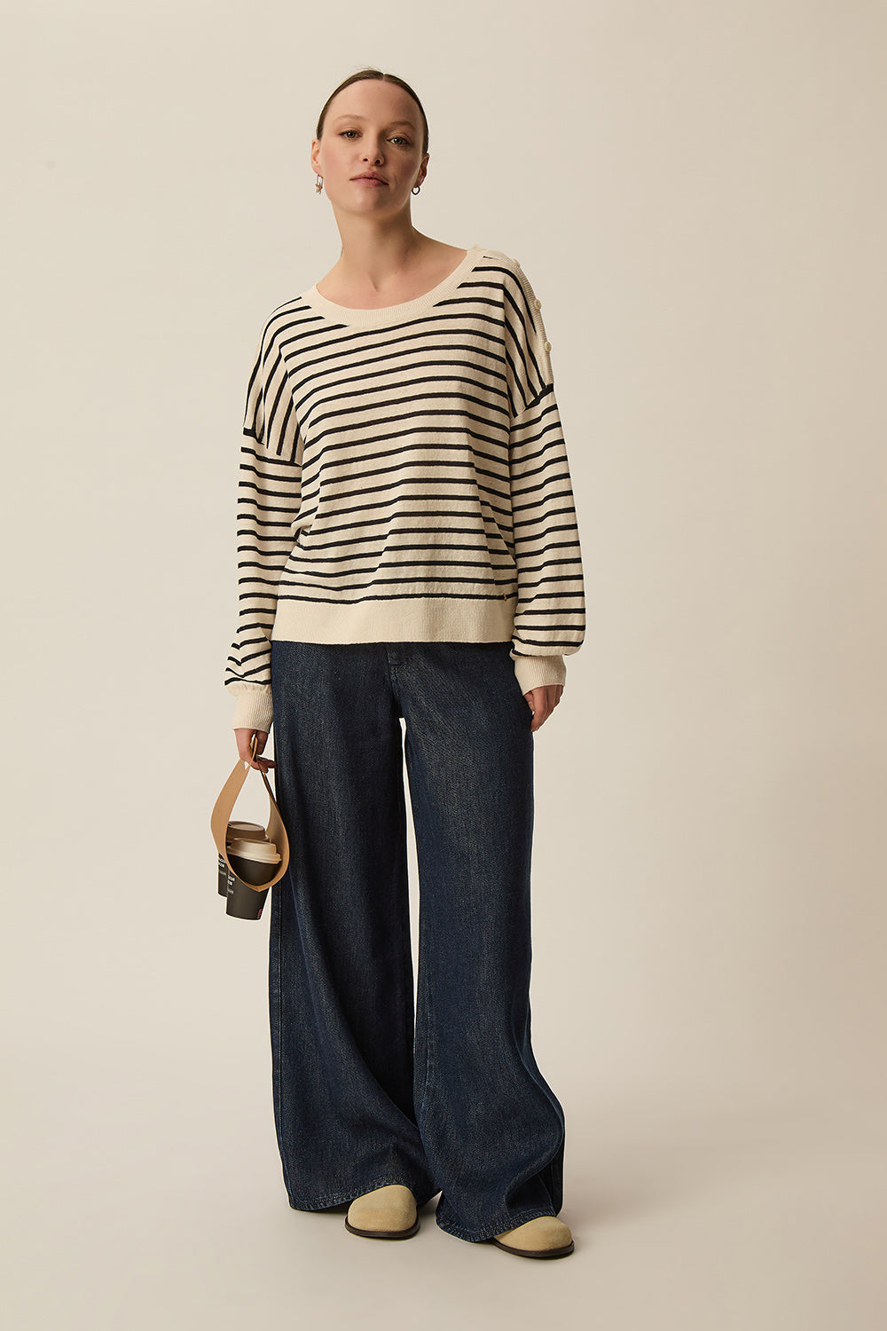 Jumper Brady Creme/Marine
