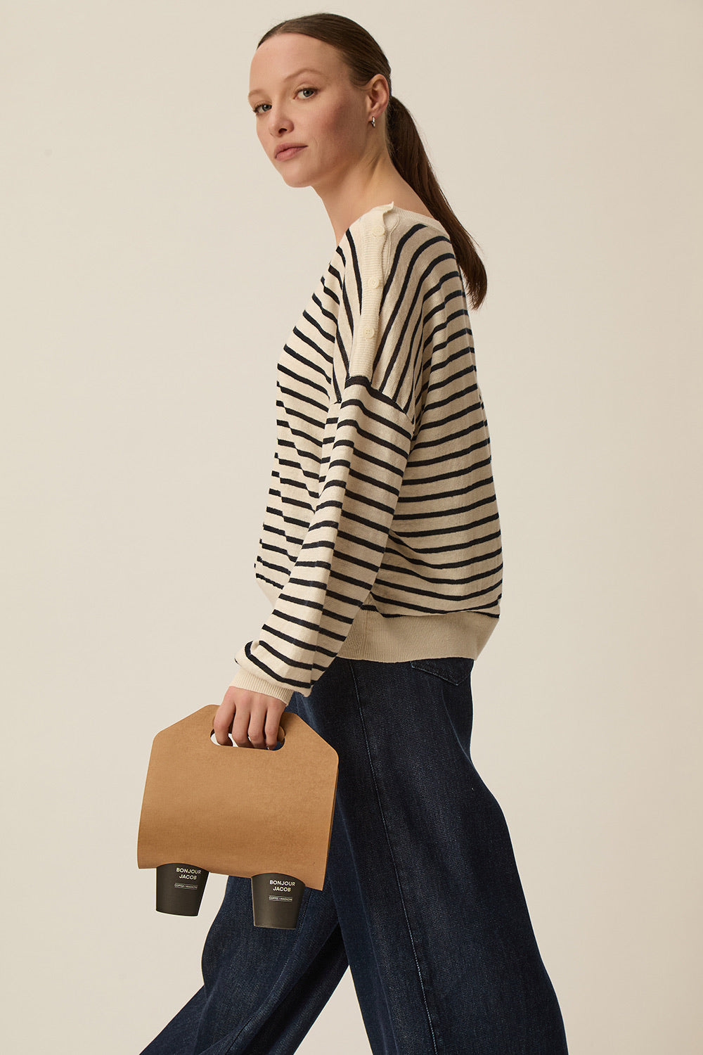 Jumper Brady Creme/Marine