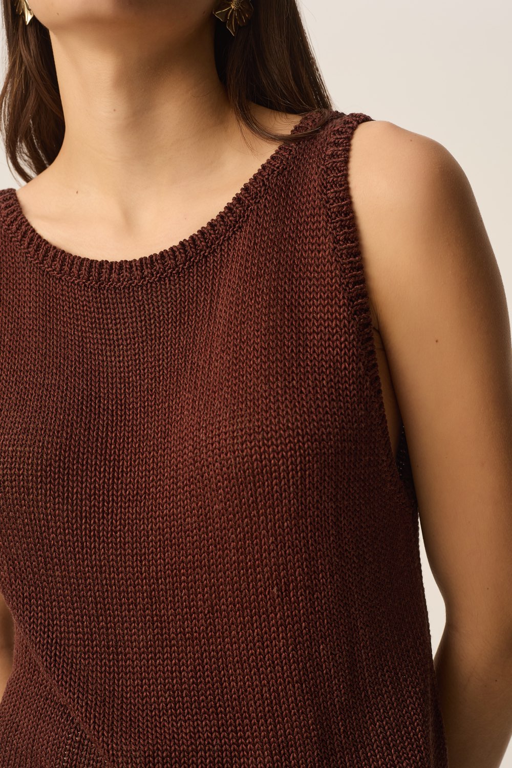 Top en maille Carlota Choco