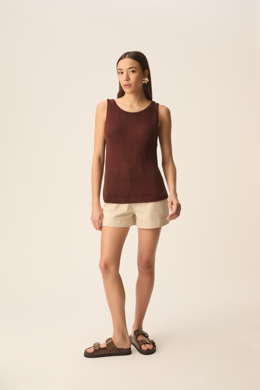 Top en maille Carlota Choco