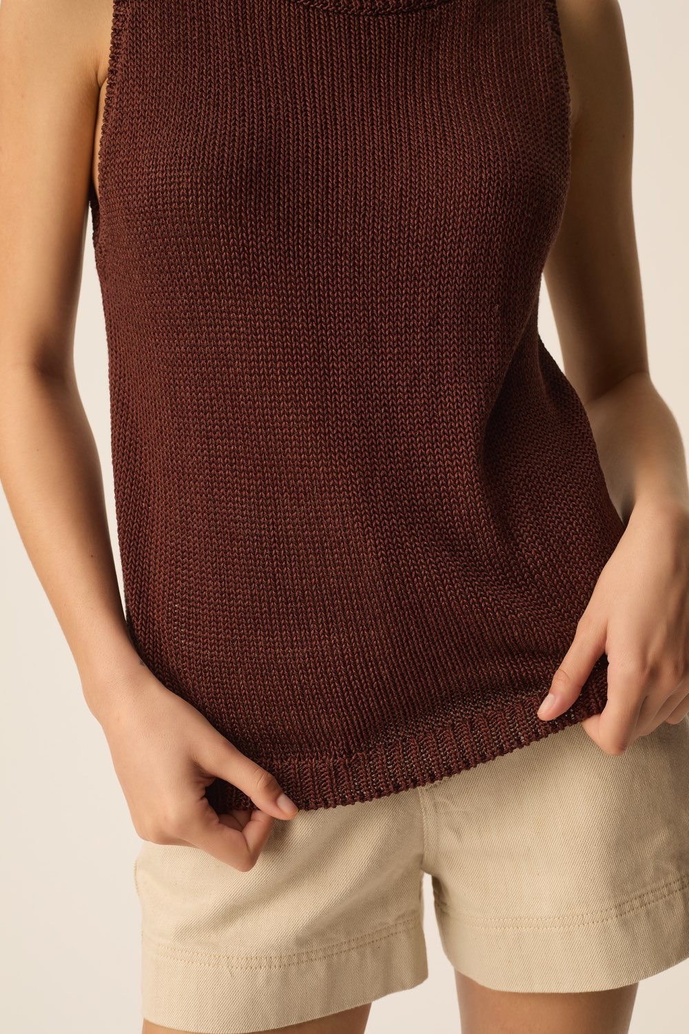 Top en maille Carlota Choco