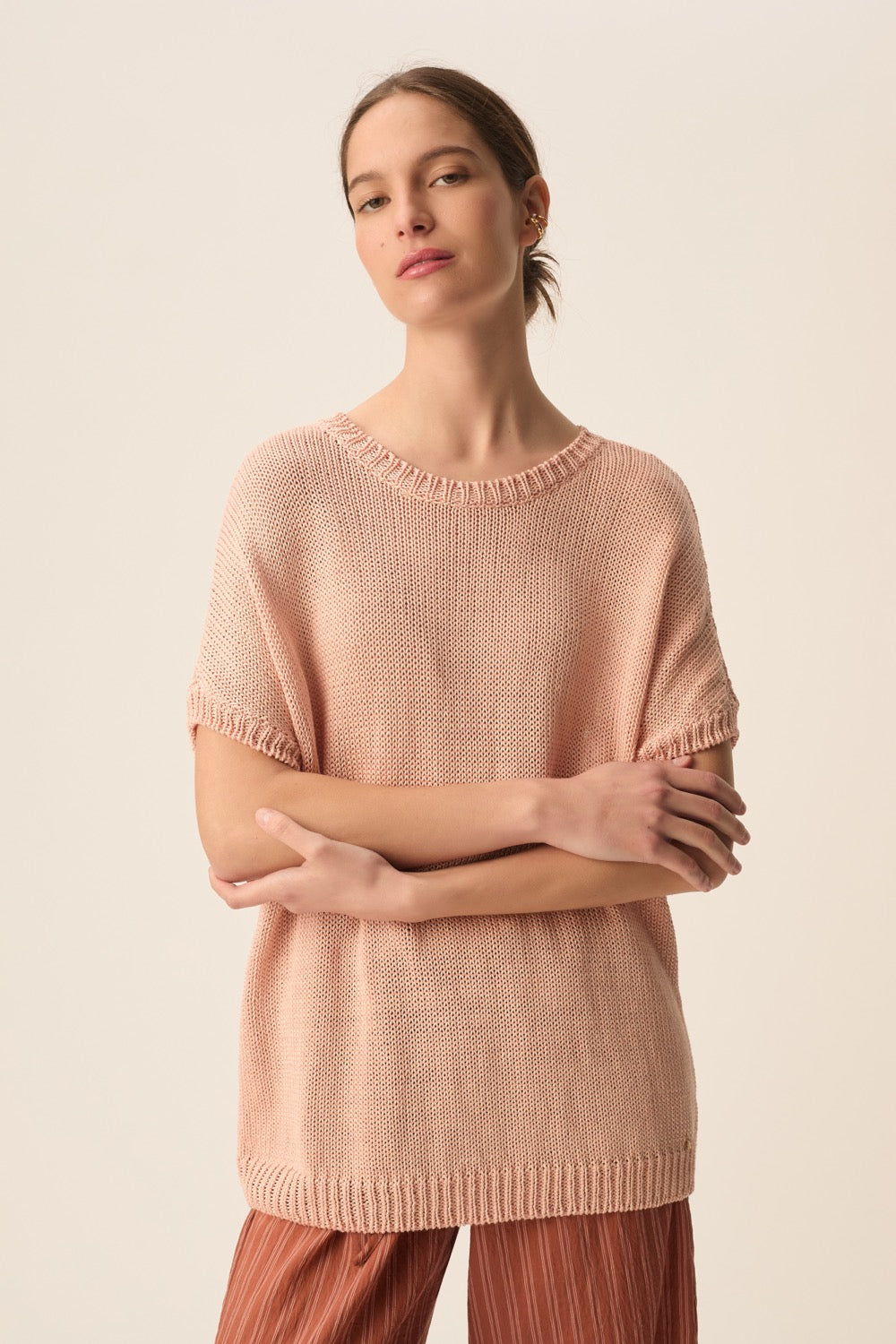 Pull manches  courtes Carla Poudre