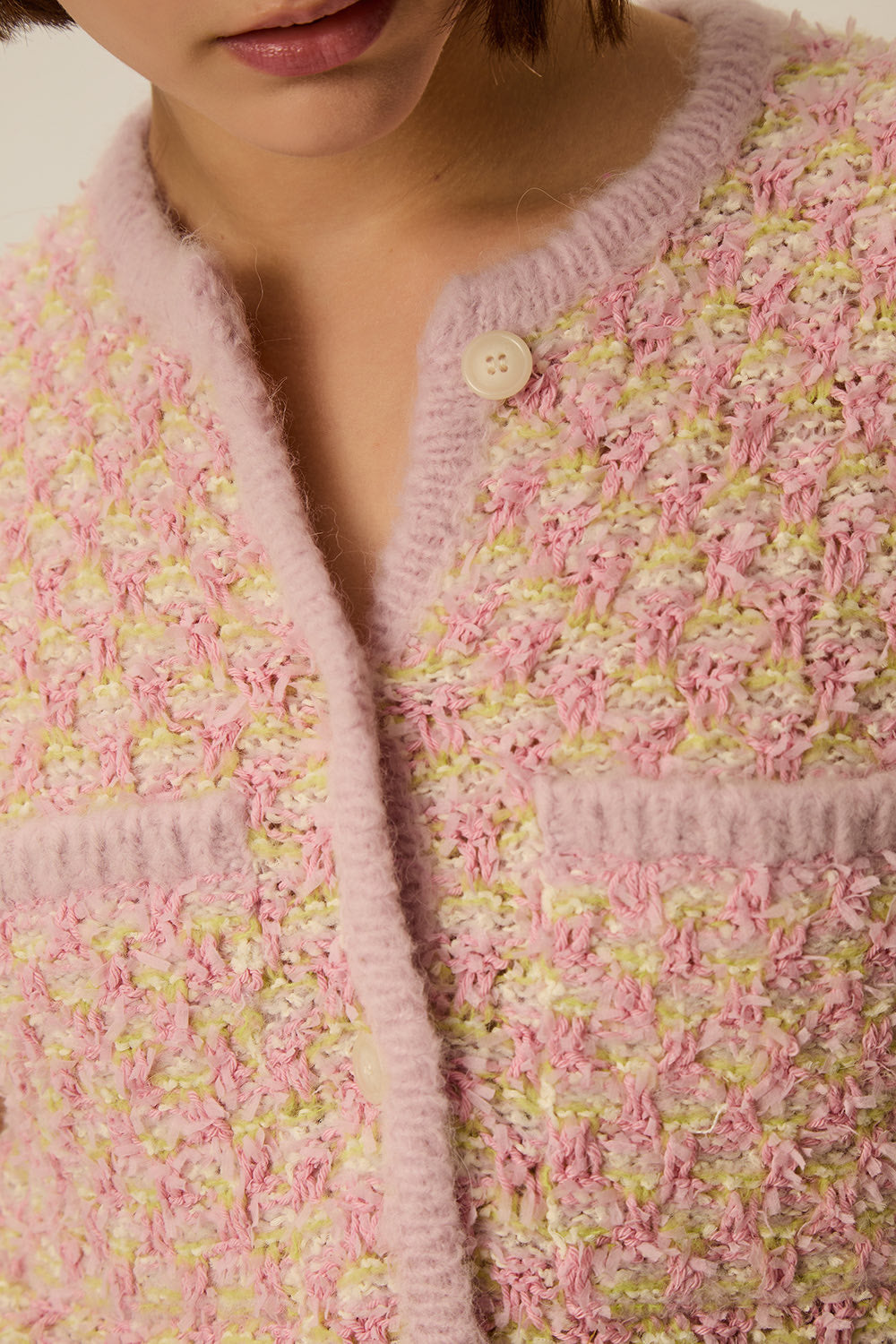 Sleeveless cardigan April Multico Tweed