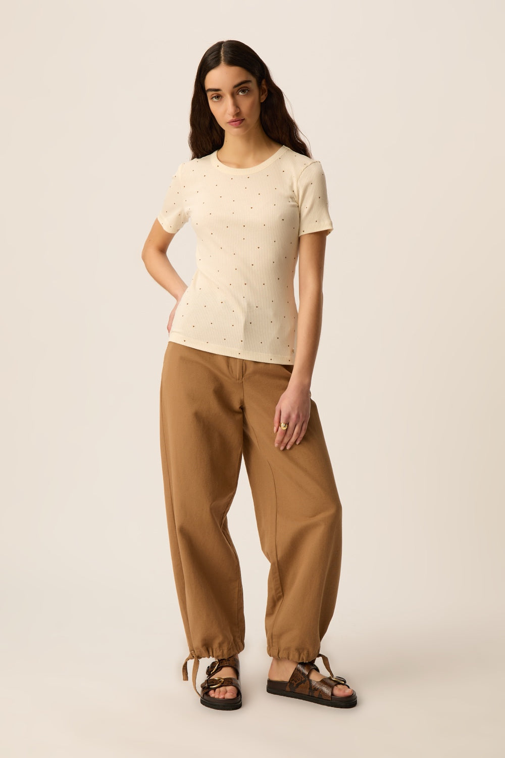 T-shirt Hava Ecru/Mousse