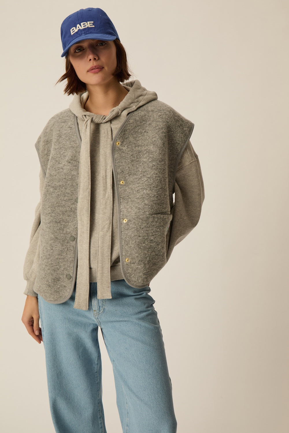 Veste maille Gaelle Gris Chine
