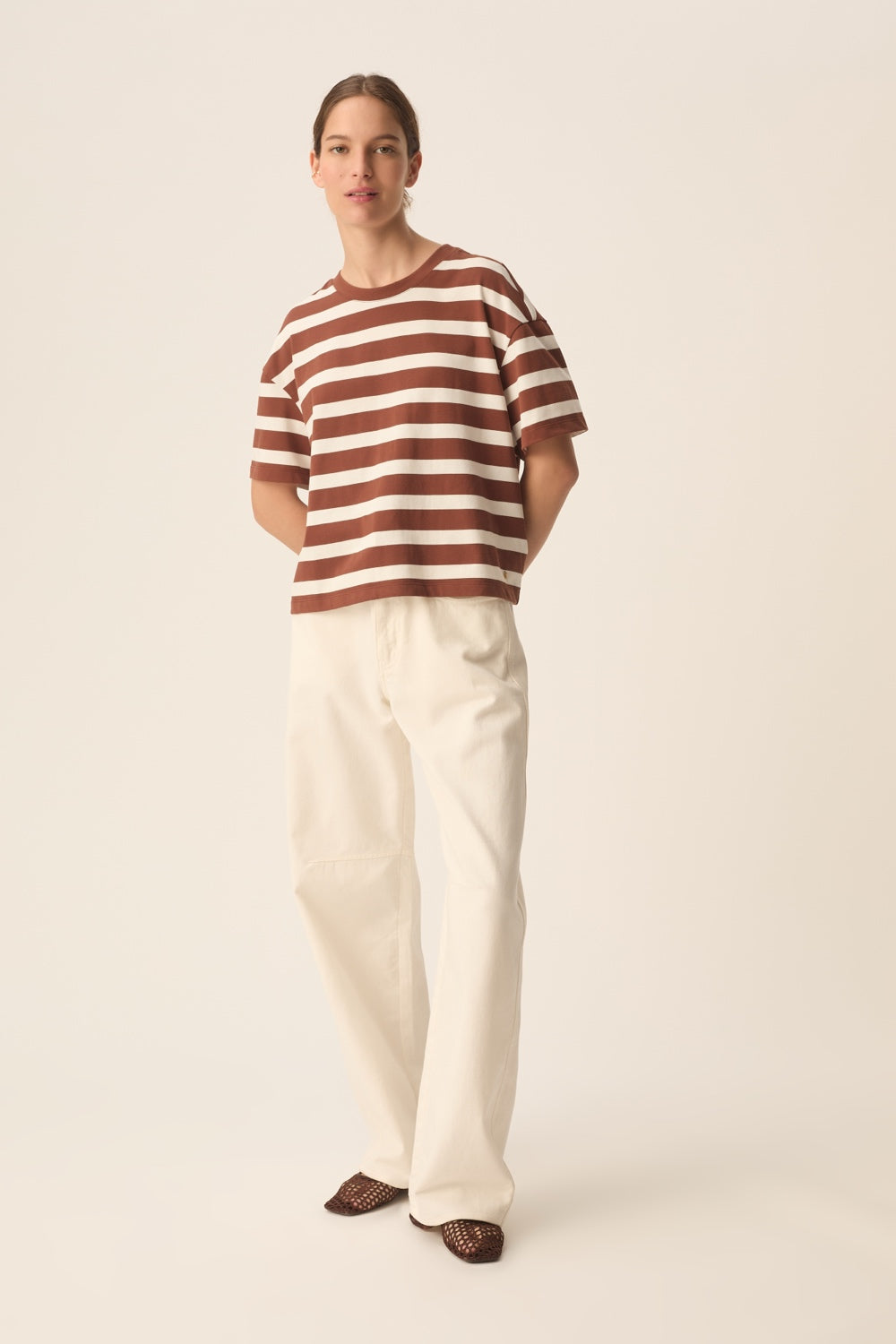 T-shirt Filma Choco/Ecru