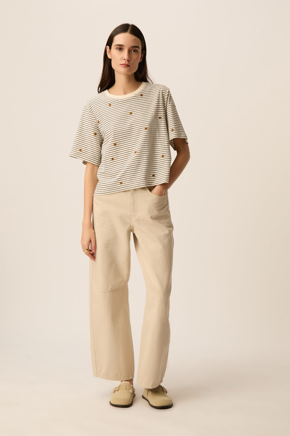 Tee-shirt Josef Marine/Mousse