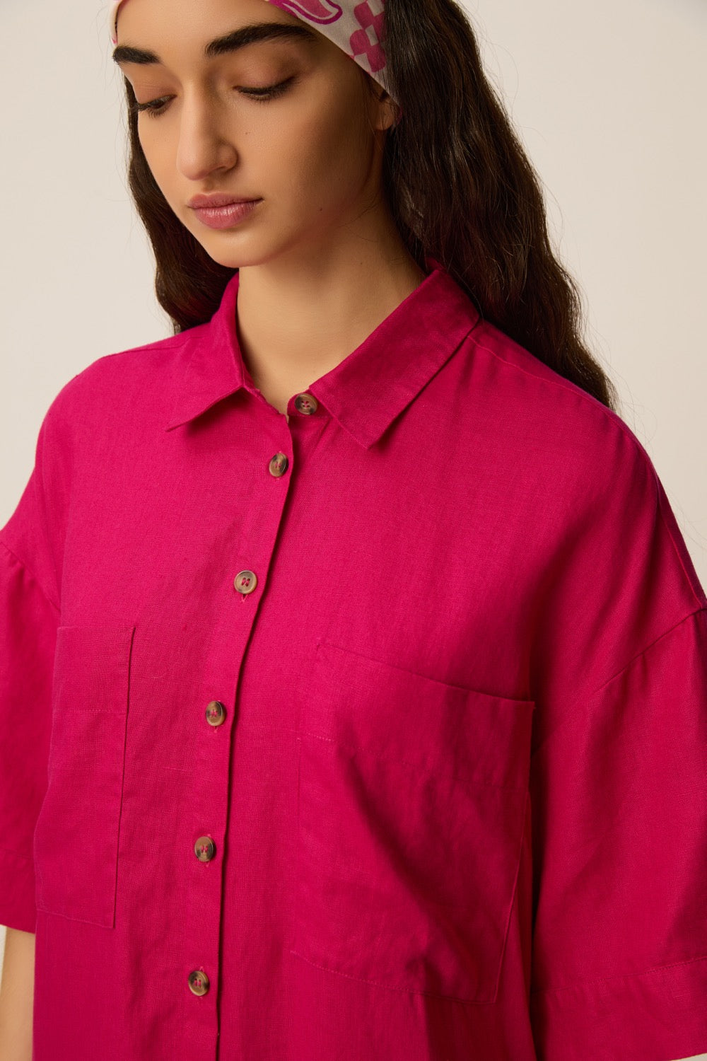 Robe Estampe Fuchsia