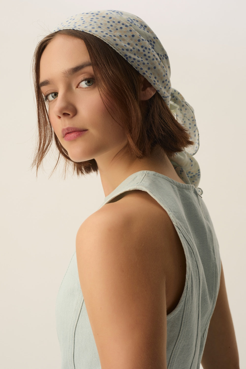 Foulard Nabinette Palme Ciel