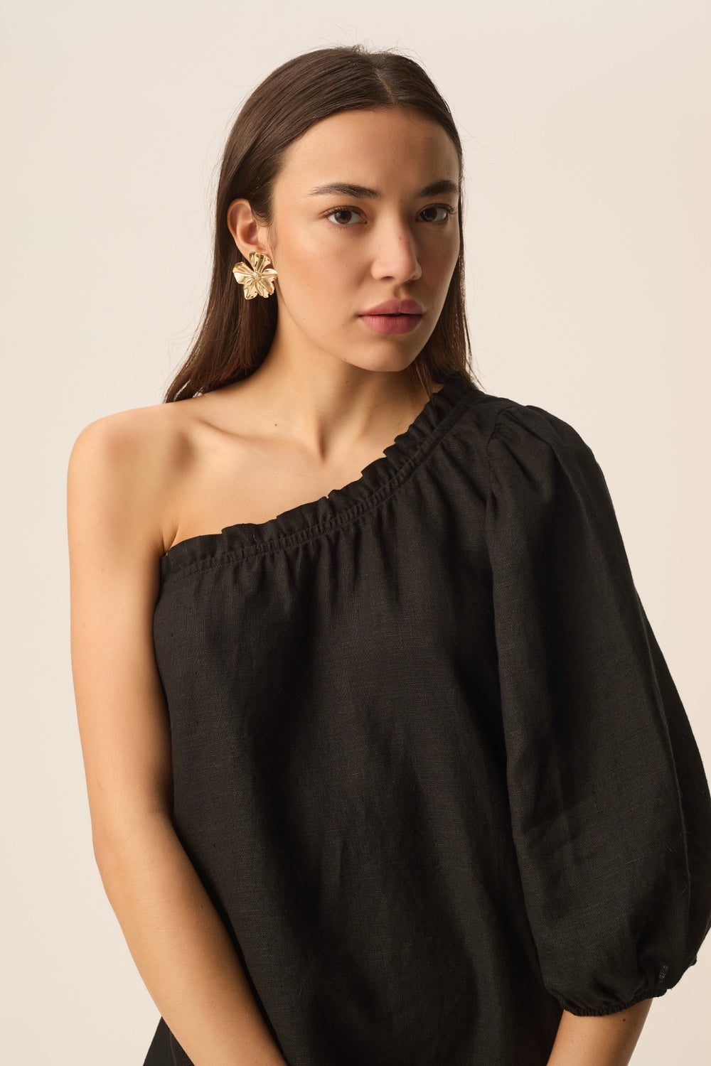Boucles D'Oreilles Pensee Dore