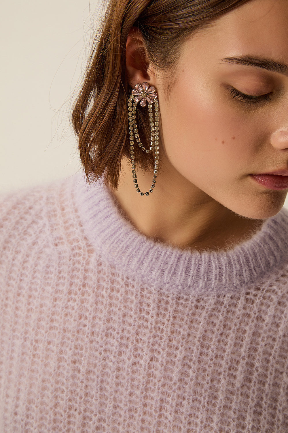 Pom Rose Earrings