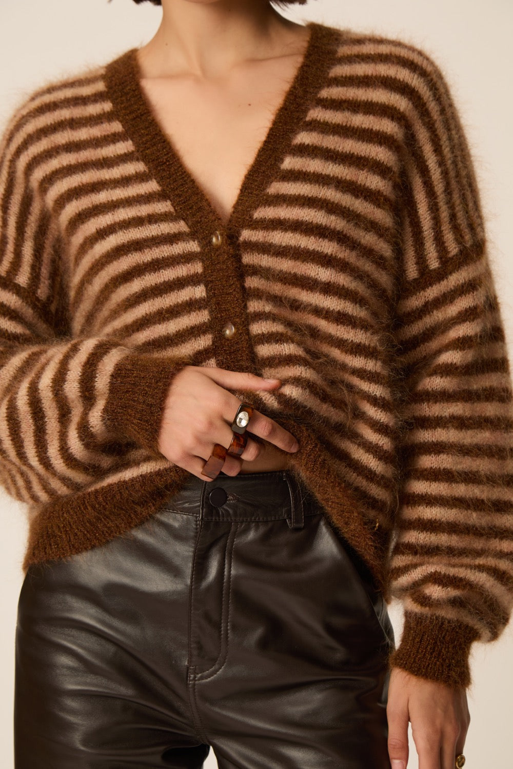 Gilet Alvaro Cognac Chiné Blush Chiné