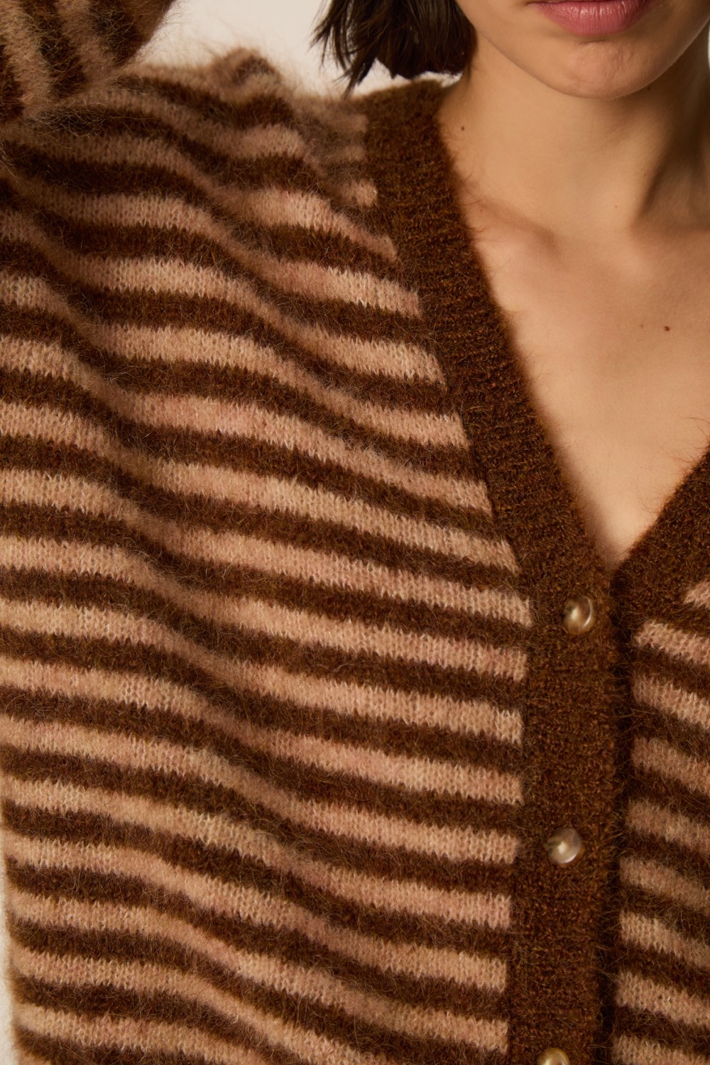 Gilet Alvaro Cognac Chiné Blush Chiné