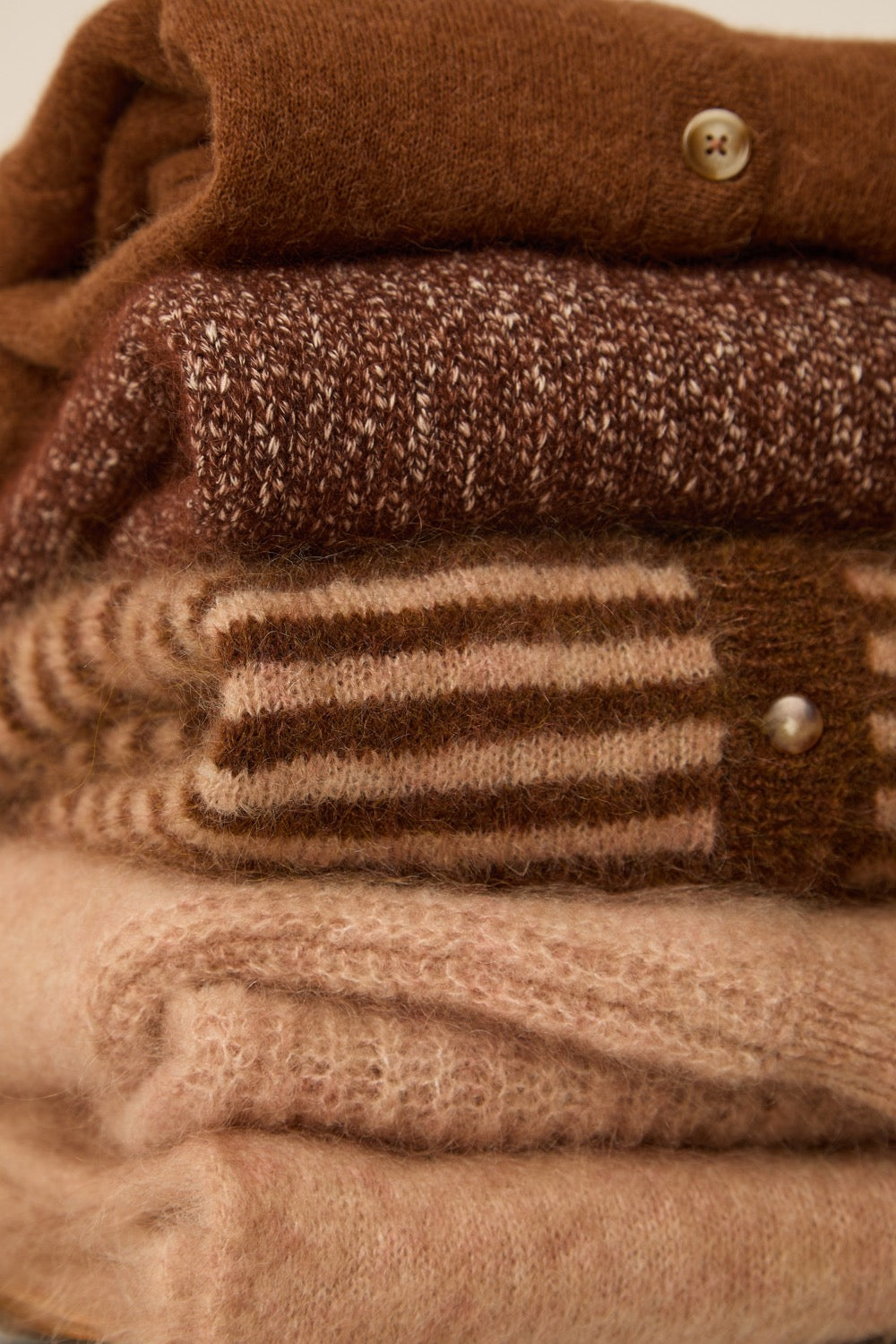 Gilet Alvaro Cognac Chiné Blush Chiné