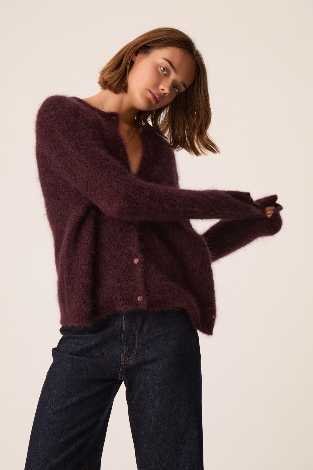 Cardigan Bea Prune
