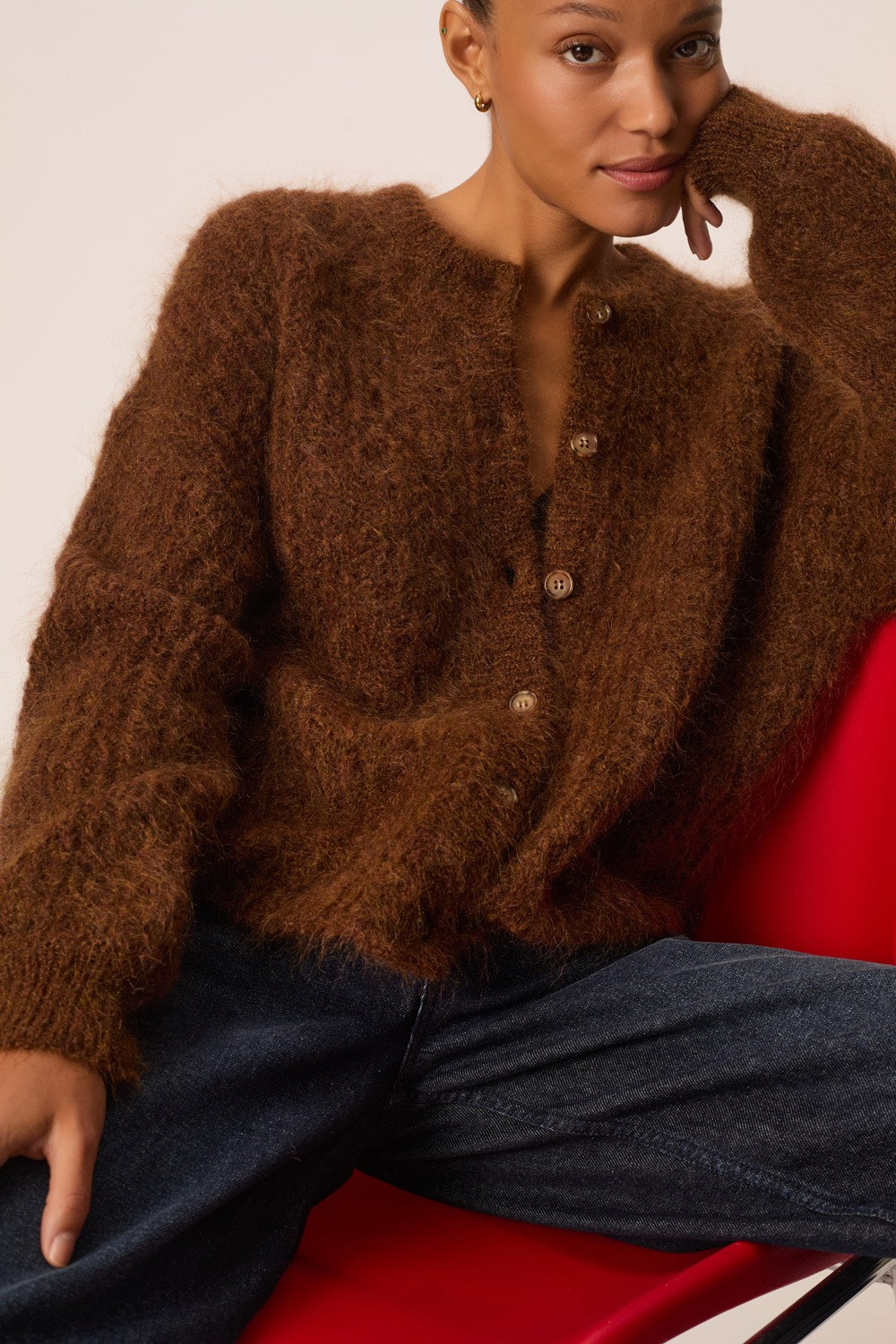 Gilet Alma Cognac Chine