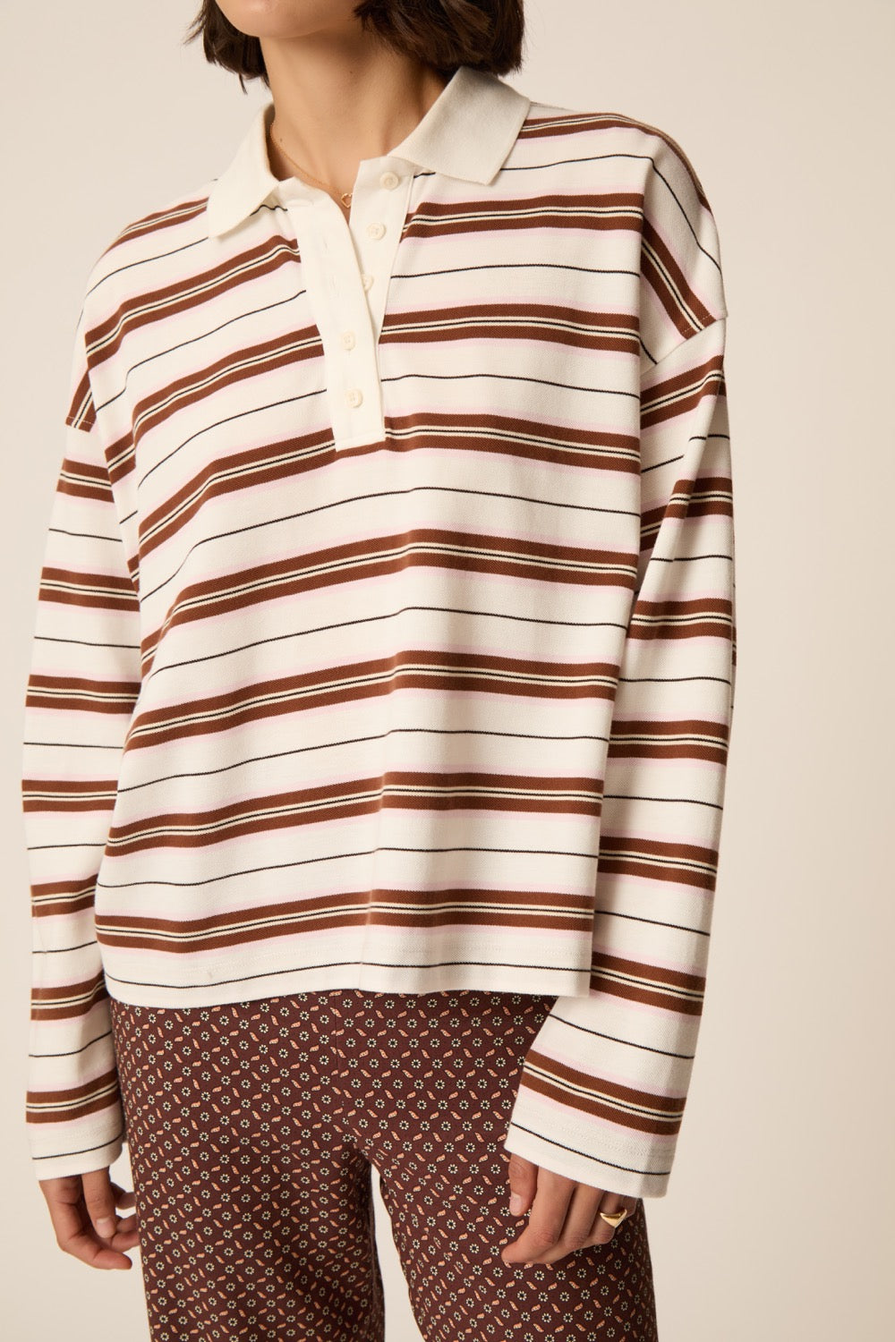 Polo Irina Creme/Cognac