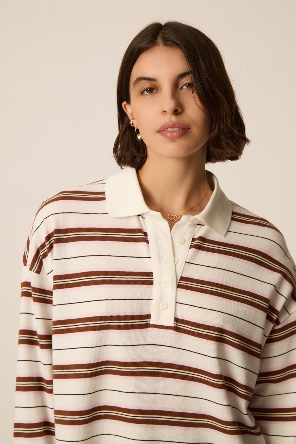 Polo Irina Creme/Cognac