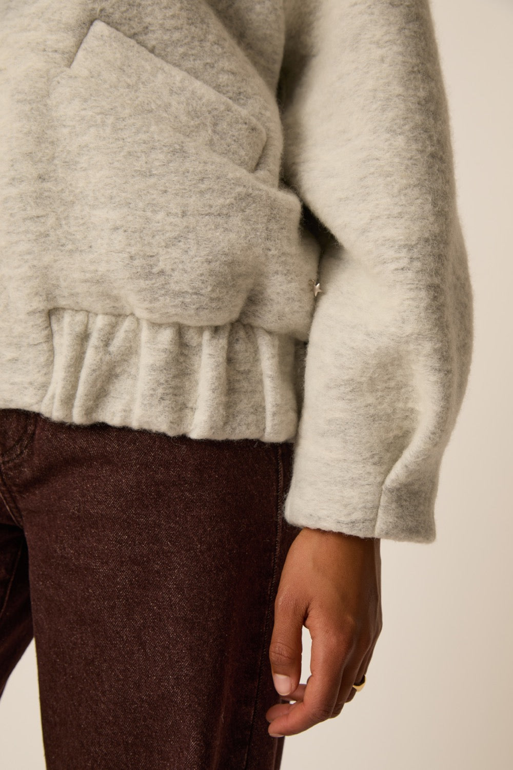 Knit Jacket Hildilia Gris Chine