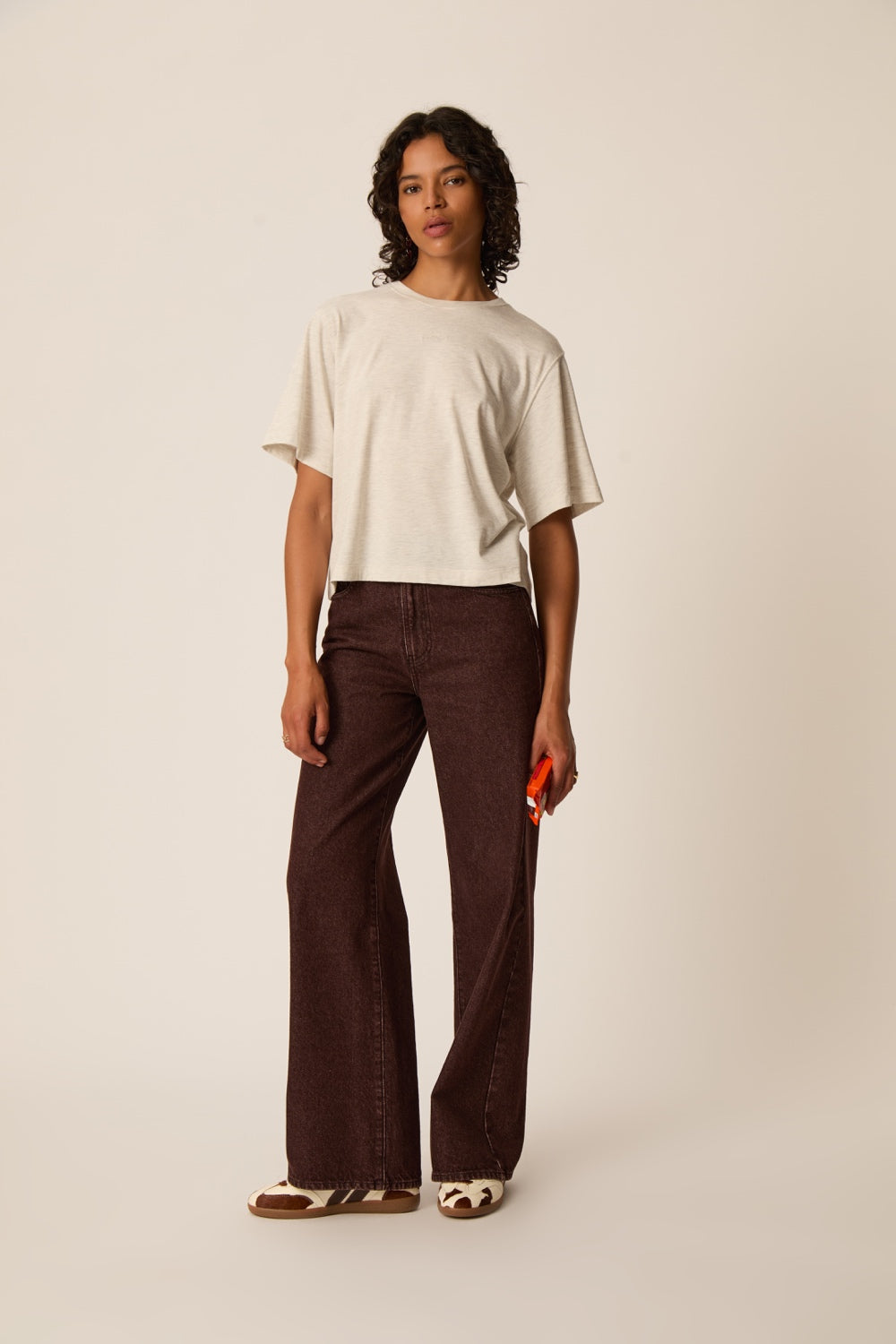 T-shirt Jerry B Gris Chine