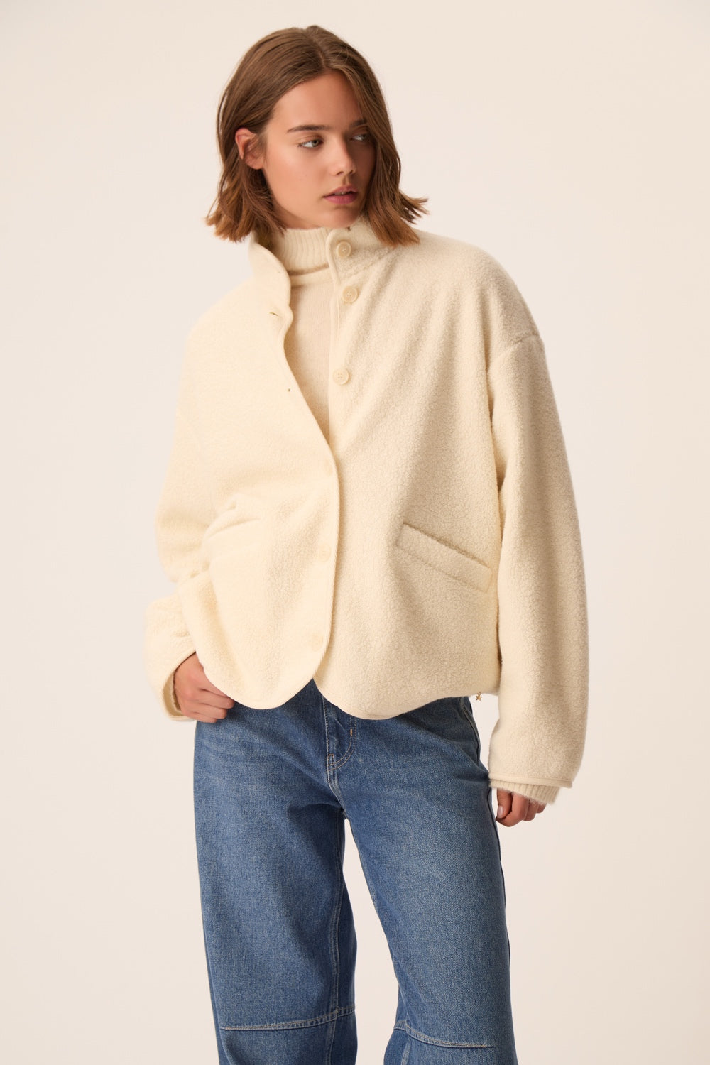 Knit Jacket Zlavina Creme