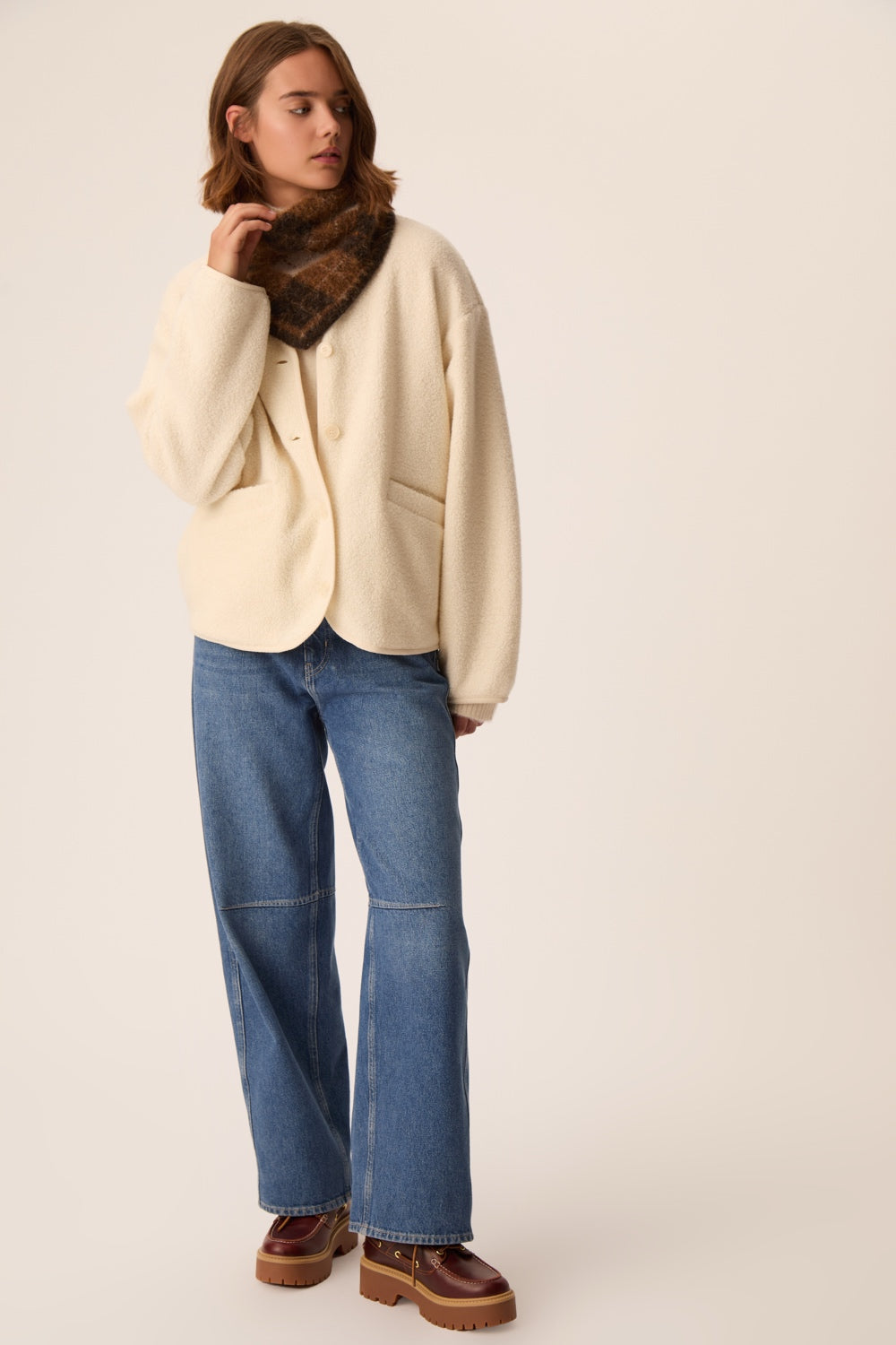 Knit Jacket Zlavina Creme