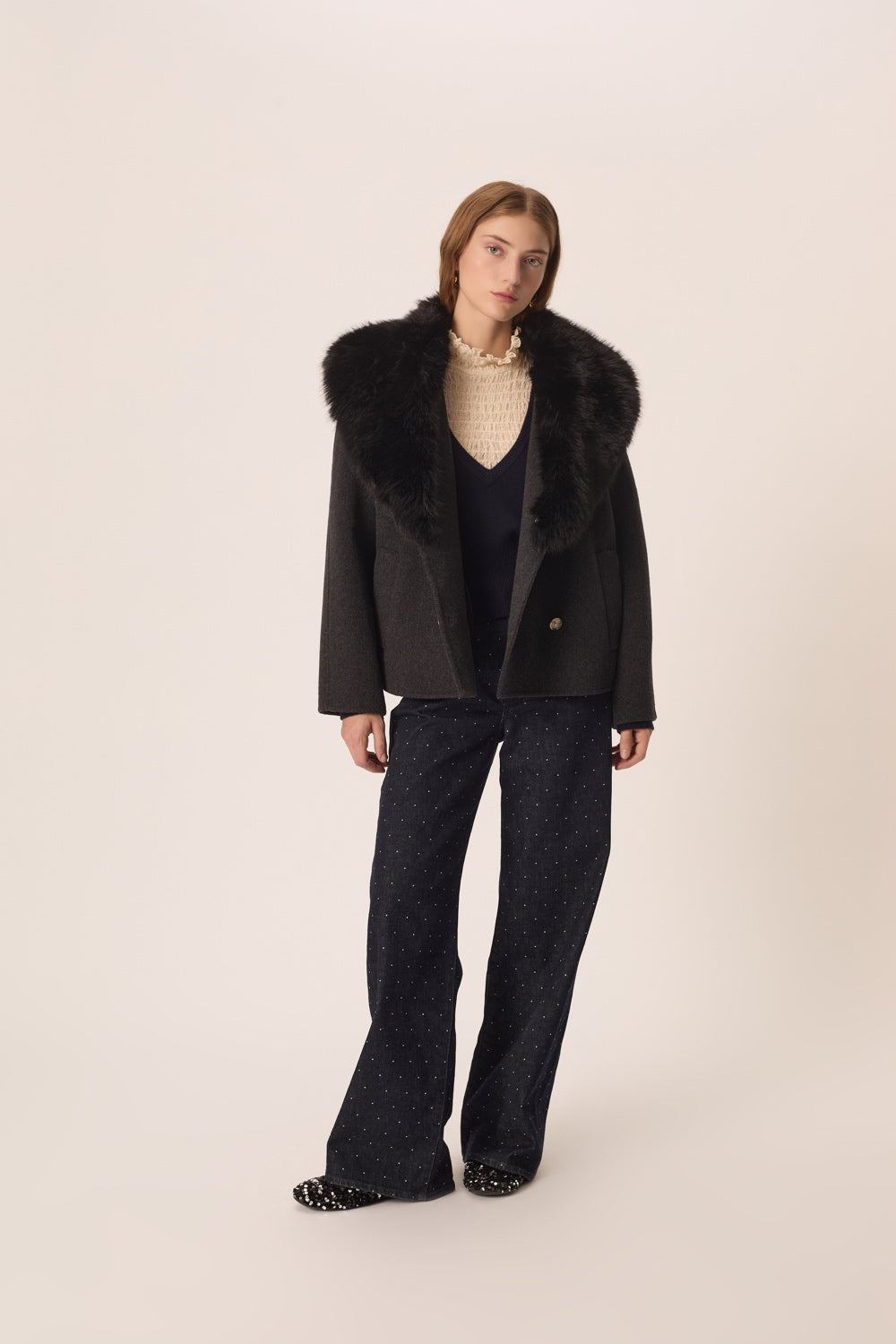Coat Yva Anthracite