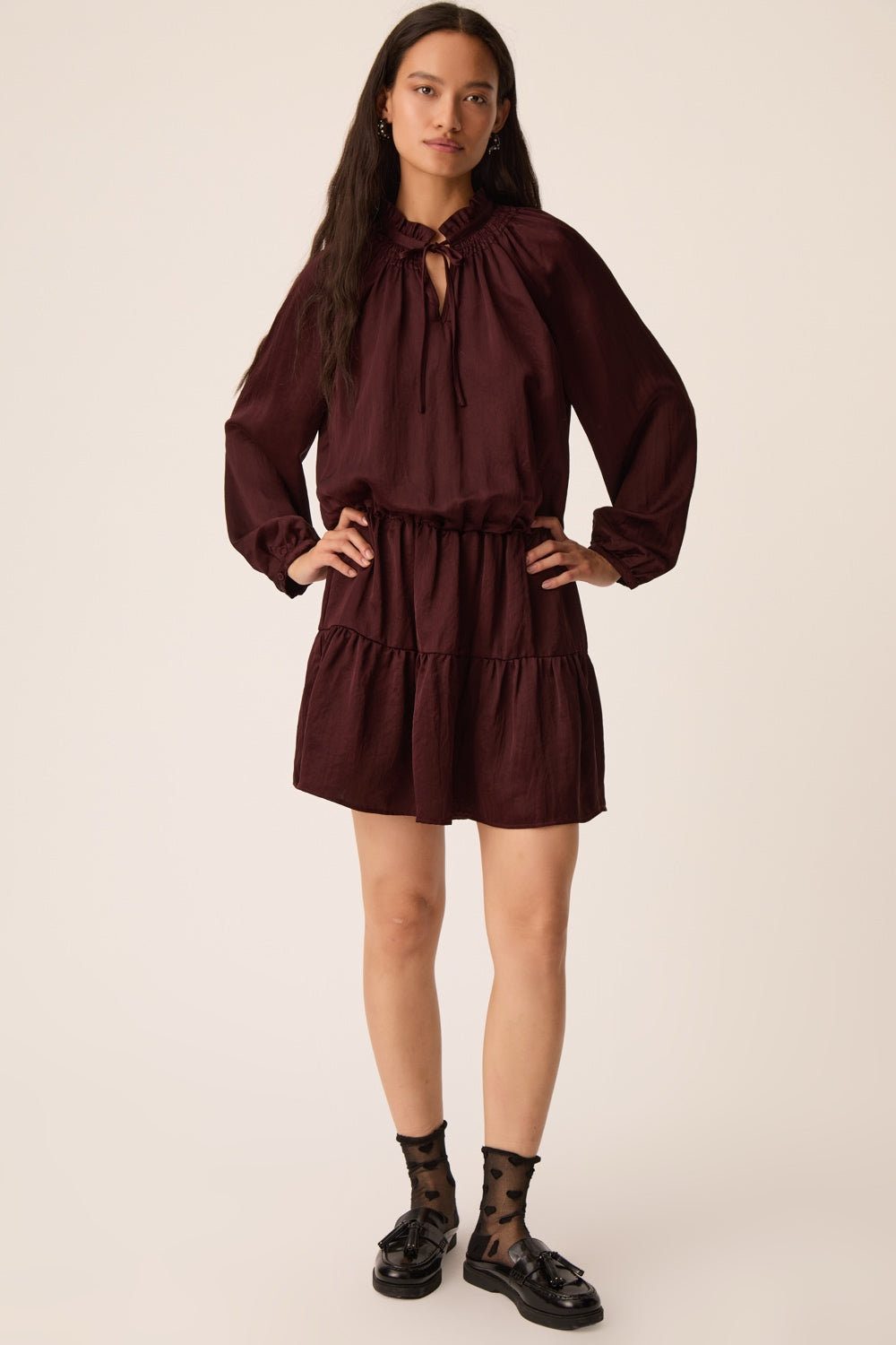 Robe Satine Prune