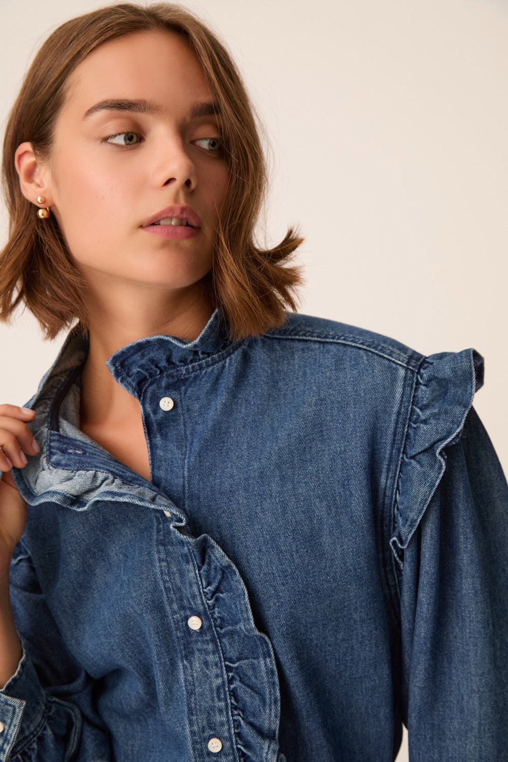 Chemise Lazou Middle Blue