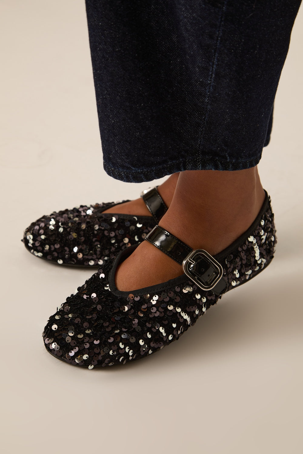 Ballerines Wendy Sequins Noir