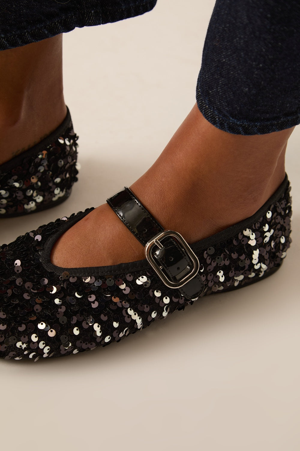 Ballerines Wendy Sequins Noir